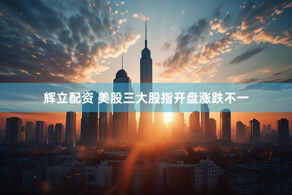 辉立配资 美股三大股指开盘涨跌不一